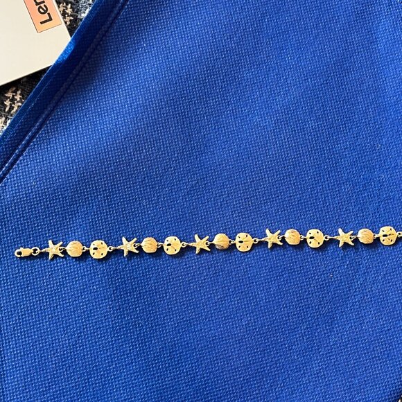 14k GOLD beach themed bracelet - Picture 3 of 7